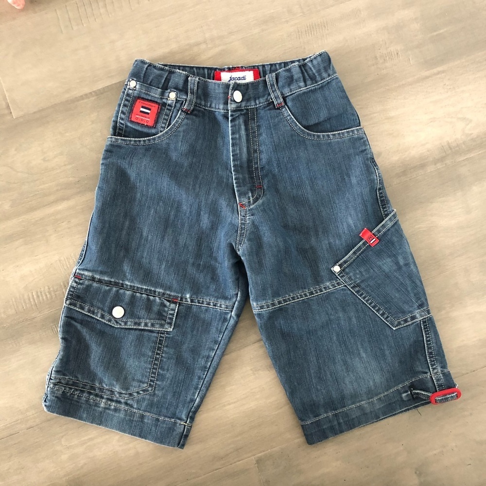 JACADI Boys Denim cargo shorts size 5